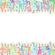 Vector: Background made of papers with colorful numbers Background made of papers with colorful numbers