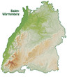 Baden-Württemberg mit Schummerung