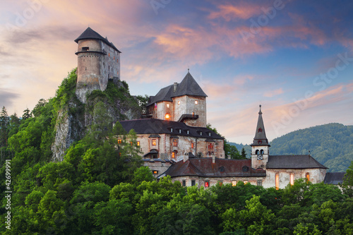 Photo: Slovakia castle at sunset - Oravsky hrad Slovakia castle at sunset - Oravsky hrad