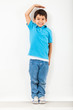 Boy growing tall