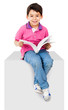 Kid reading a book