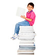 Boy reading a book