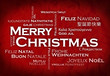 Illustration: Merry Christmas international language word tag cloud Merry Christmas international language word tag cloud
