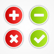 Satin web 2.0 button validation icons.
