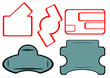 Vector: set of vector borders for the design set of vector borders for the design