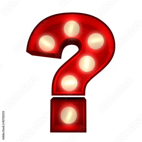 Illustrazione: Glowing question mark Glowing question mark