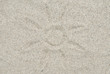 Sand bildet Sonne als Hintergrund