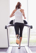 Woman running on treadmill