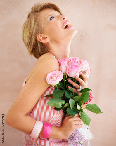 Photo: Beautiful flowers for a beautiful girl Beautiful flowers for a beautiful girl