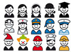 Vector: profession vector people icon set profession vector people icon set