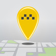 Yellow colorful taxi navigation point