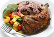 jerk chicken plate, jamaican food