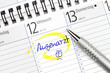 Terminplaner mit Eintragung für Augenarzt