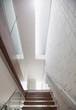 Wooden staircase in modern house