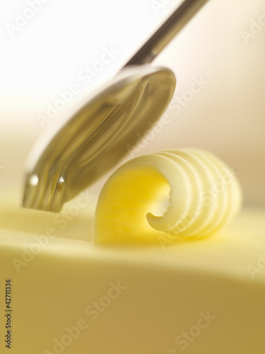 Photo: Close up of butter curl Close up of butter curl