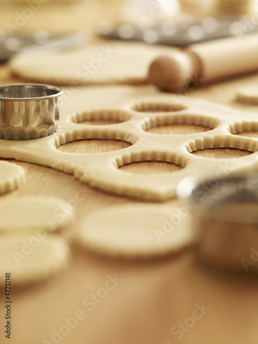 Photo: Scalloped cookie cutters and sugar cookie dough Scalloped cookie cutters and sugar cookie dough