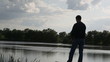 Video: A man catches a fish. Fishing A man catches a fish. Fishing