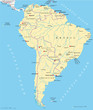 South America Map (Südamerika Landkarte)