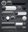 Black high-detailed modern buttons.
