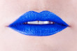 Photo: Beautiful woman blue lips Beautiful woman blue lips