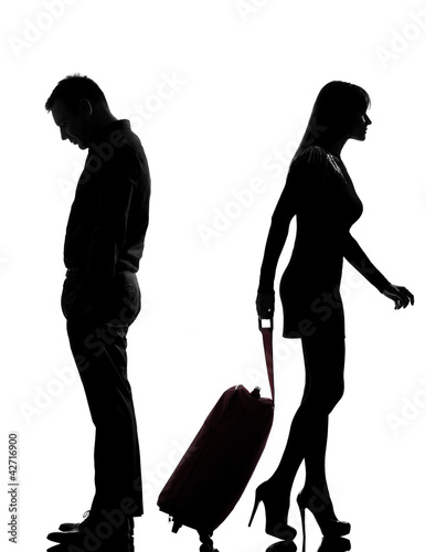 Photo: one couple man and woman argument break up one couple man and woman argument break up