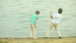Skipping stones together