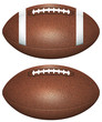 Footballs isolated on white