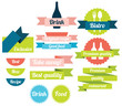 Vektor: Labels for menu design Labels for menu design