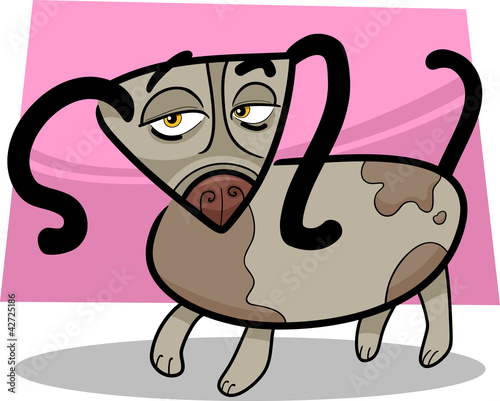 Vektor: cartoon doodle of funny dog cartoon doodle of funny dog