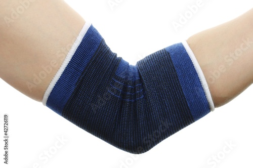 Photo: medical bandage on injury elbow medical bandage on injury elbow