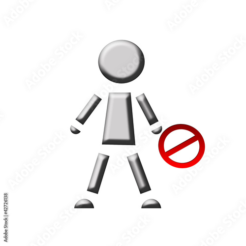 Illustration: Bonhomme refuser Bonhomme refuser