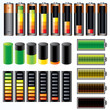 Accumulator and Battery Icons. Charging Level