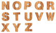 Illustration: 3d Font Wood N -Z 3d Font Wood N -Z