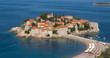 Sveti Stefan, island resort, Montenegro, morning light