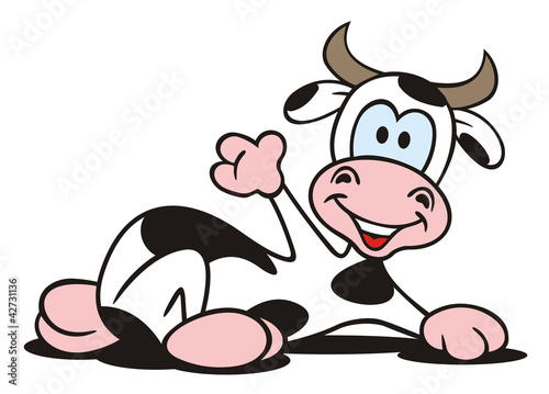 Illustration: Cow relaxed Cow relaxed