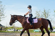 riding a horse