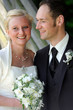 happy bridal pair