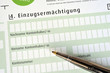 Einzugsermächtigung, Girokonto, bargeldloser Zahlungsverkehr