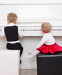 childer playing the piano
