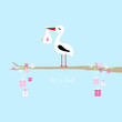 Tall Stork With Baby Girl On Tree Gifts Tall Stork With Baby Girl On Tree Gifts