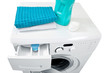 Washing machine and laundry powder for washing.