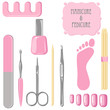 Vector manicure-pedicure set