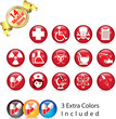 Red Medical Icons