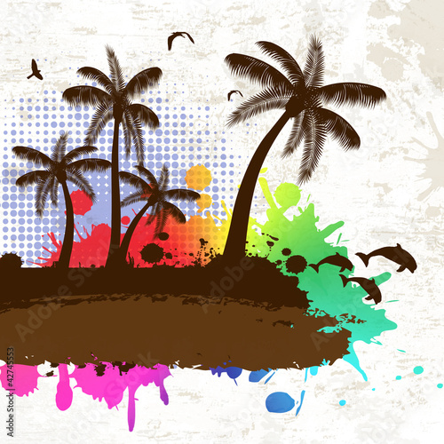 Vector: Tropical background Tropical background