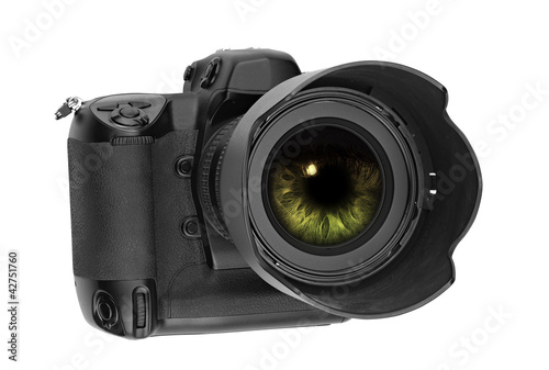 Foto: professional digital Lens Reflex with eye inside professional digital Lens Reflex with eye inside