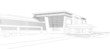 Wireframe of building
