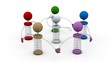 bunte Gruppe