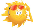 sun with glasses