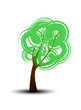Vector: abstract tree, vector abstract tree, vector