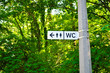 Hinweis/ öffentliches WC